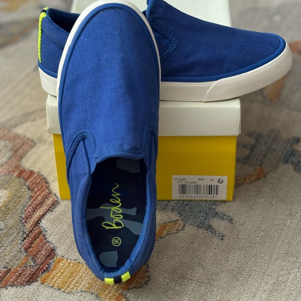 Boden Blue Sneakers Slip-On Casual